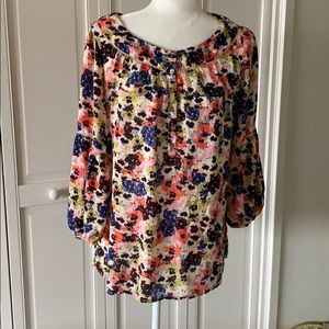 MAEVE ANTHROPOLOGIE FLORAL PEASANT TOP